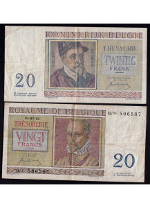 BELGIO 20 Francs 1950 BB